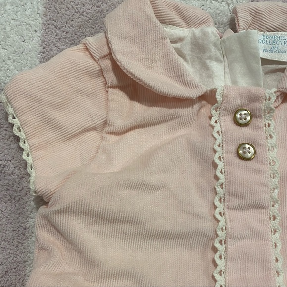 NWT Edgehill Collection corduroy lace trimmed girl dress with bloomer 3M - Picture 4 of 8